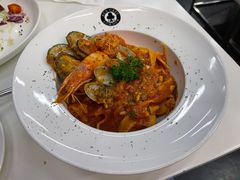 海鲜鸡蛋宽面-车谷小镇