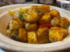 日本豆腐烧虾仁海参-赖厨潮汕砂锅粥