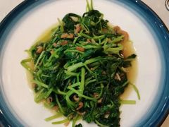 蒜蓉鸡毛菜-鹊华居·地道鲁菜·海鲜·融合味(大明湖店)