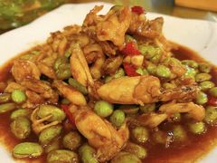 毛豆炒田鸡-小春农家乐