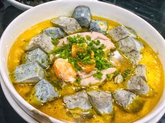 咸蛋黄臭豆腐炖猪脑-绍兴名菜馆(可乐路店)