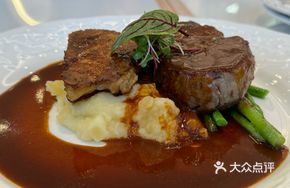 Pan-Seared Langres Goose Liver with Beef Tenderloin