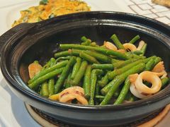 虾酱豆角啫鲜鱿-强记海鲜·大排档(蛇口新街店)