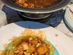 宫保鳕鱼丁-悦海·家宴·冰花皮皮虾大锅贴(宝龙店)