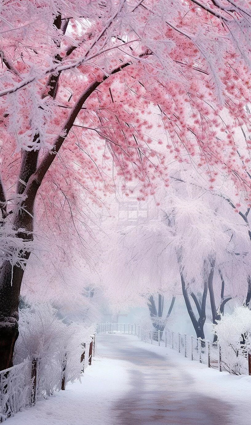 唯美樱花 悄然飘落