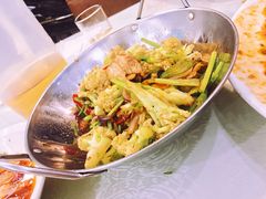 干锅有机花菜-龙梅肥肠鱼(明瓦廊店)