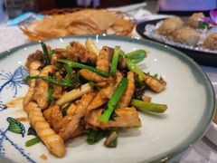 姜葱炒脆肉鲩鱼腩-香山家宴