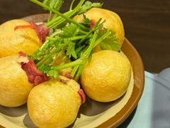 香菜牛肉灌面筋-笔记安顺夺夺粉火锅(中关村店)