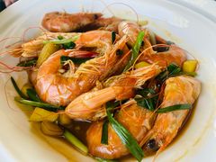 姜葱家烧风味大虾-朴墅(西湖青芝坞店·杭帮菜·家宴.14年的店)