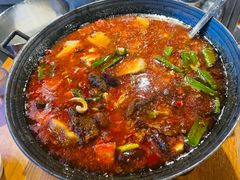 糟辣豆米火锅锅底-干老庆贵州留一手烤鱼·地摊火锅(财经大学店)