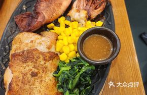 Squid and Grilled Chicken Cutlet