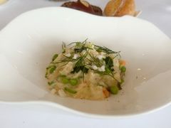 帝王蟹蟹肉烩饭配甜豆和莳萝-Jean Georges