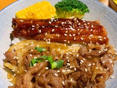 牛肉鳗蒲烧双拼丼-渔寿司·日本料理(艾尚天地店)