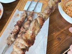 和田盐水羊肉串-歹歹的加个面过油肉拌面
