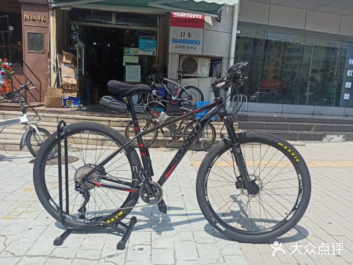 道路口单车爱瓦士dahon大行图片
