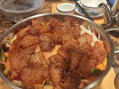 虾和牛肉排骨-黄记煌三汁焖锅(欢乐海岸店)