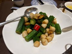 秋葵炒贝丁-福来齐·鲁菜海鲜·渔家菜(朝阳街分店)