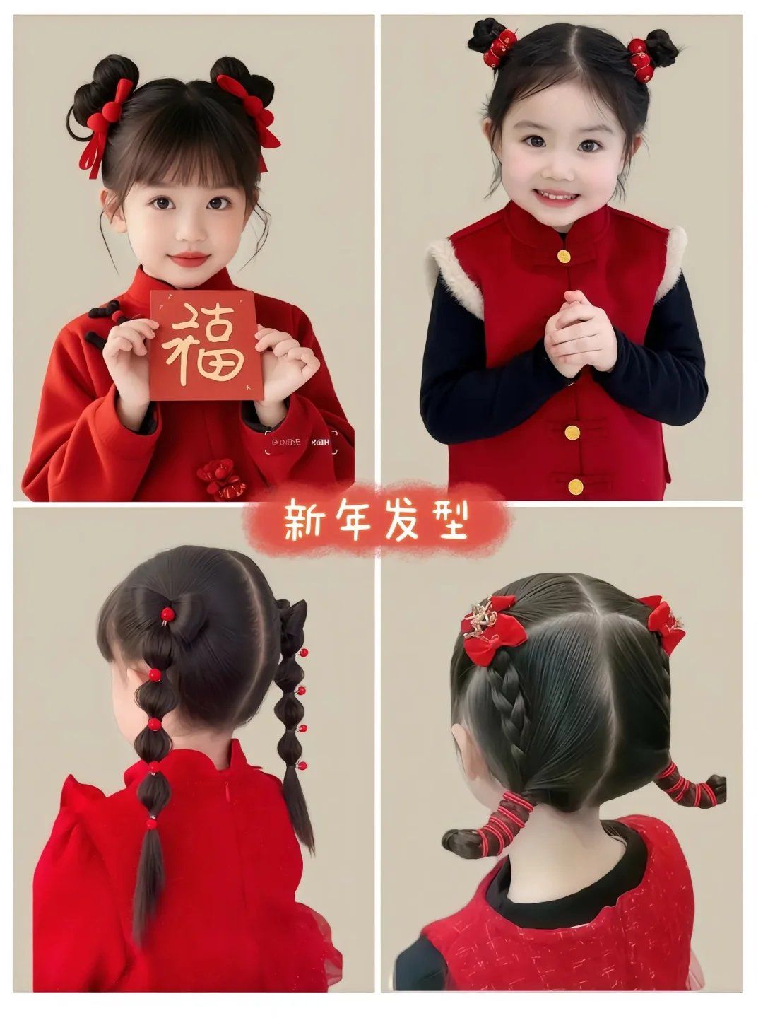 简单百搭的新年发型合集来啦过年就是要美美哒快给小公主安排上