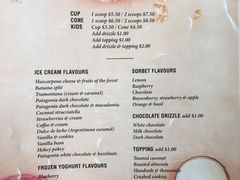 菜单-Patagonia Chocolates(皇后镇店)