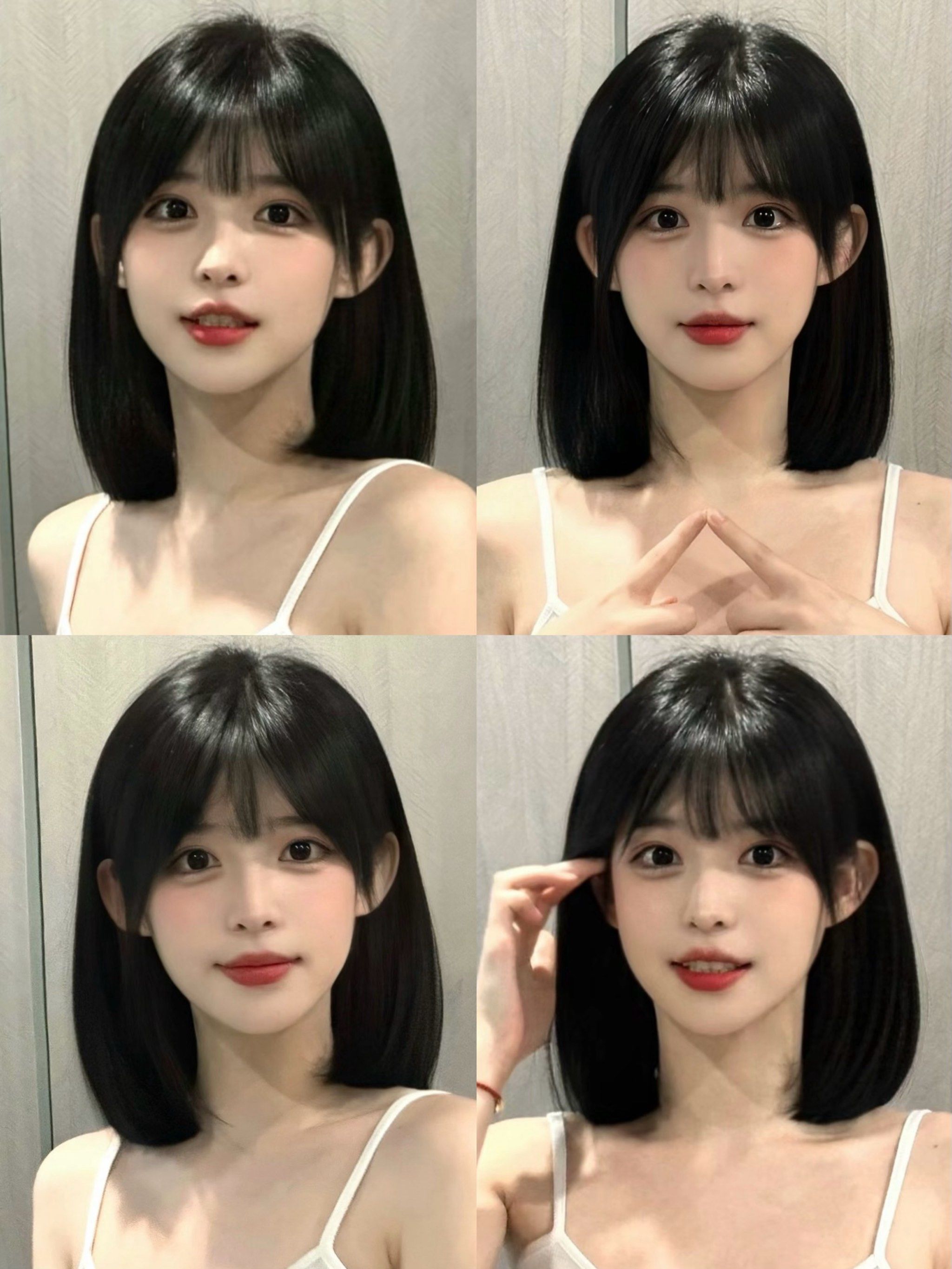 从甜美到超a/只需要一个发型的改变齐肩发初恋发型
真正修饰脸型