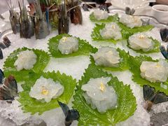 紫苏叶罗氏虾刺身-七寸飝大饭店(马场店)