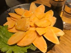 地瓜-枣玛露炭火烤肉脊骨锅