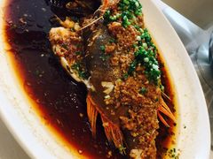 蒜香蒸野生长寿鱼-上海静安香格里拉大酒店