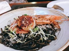 香煎扇贝红虾墨鱼汁扁意面-FUTURE BAR(岭南天地店)