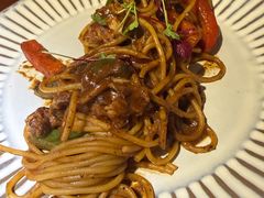 黑椒牛柳意大利面-本处·素食·融合料理(南油店)