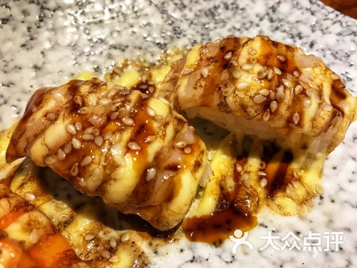逸品居食屋(第一桥寿司店)火炙玻璃虾寿司图片 - 第7张