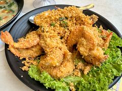 咸蛋黄焗虾-大树下海鲜饭店