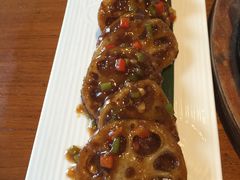 糖醋藕夹-院落创意菜