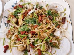 油泼扇贝-富临港·蒸汽海鲜·手抓海鲜·炒菜(栈桥店)