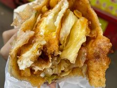 -小红车炸蛋葱油饼