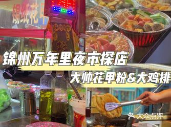 锦州万年里夜市探店｜大帅花甲粉&大鸡排