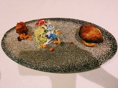 炸虾球配香煎银鳕鱼-涵苑私宴定制(外滩店)
