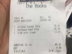 账单-Pancakes on the rocks(Darling Harbour)