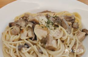 Mushroom Bacon Cream Pasta