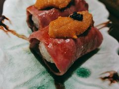 火焰牛肉海胆寿司-山葵家·创意料理(宁波来福士店)