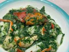 荠菜膏蟹炒年糕-上海老饭店(北京分店)