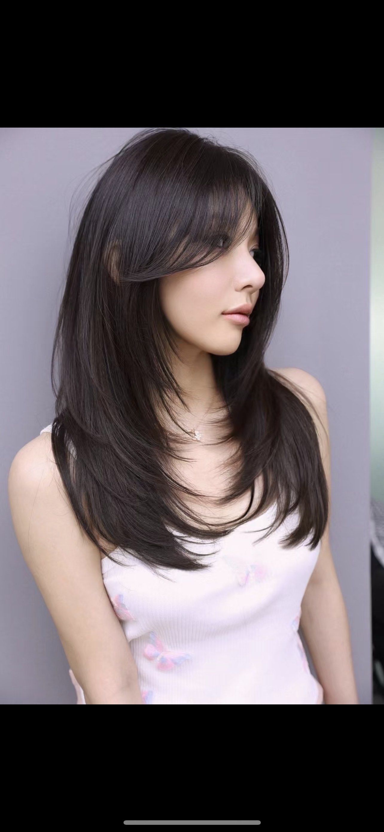 中分长发的简洁