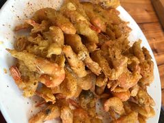 炸河虾-铁锅炖灶台鱼老三炖鱼馆