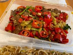 小炒黄牛肉-江味龙虾馆·裸蓝龙虾(南山店)