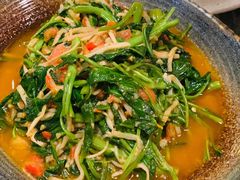 酸笋炒空心菜-浩海火燒雲傣家菜(静安芮欧店)