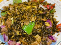 咸酸菜炒猪大肠-众源美食(光复阁店)