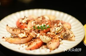 Earl Grey Poached Peach Cheesecake Salad