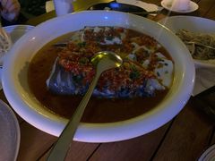 招牌双椒深海比目鱼头-T館·花园艺术餐厅