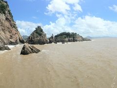 全景，感觉象私人海滩-花岙岛