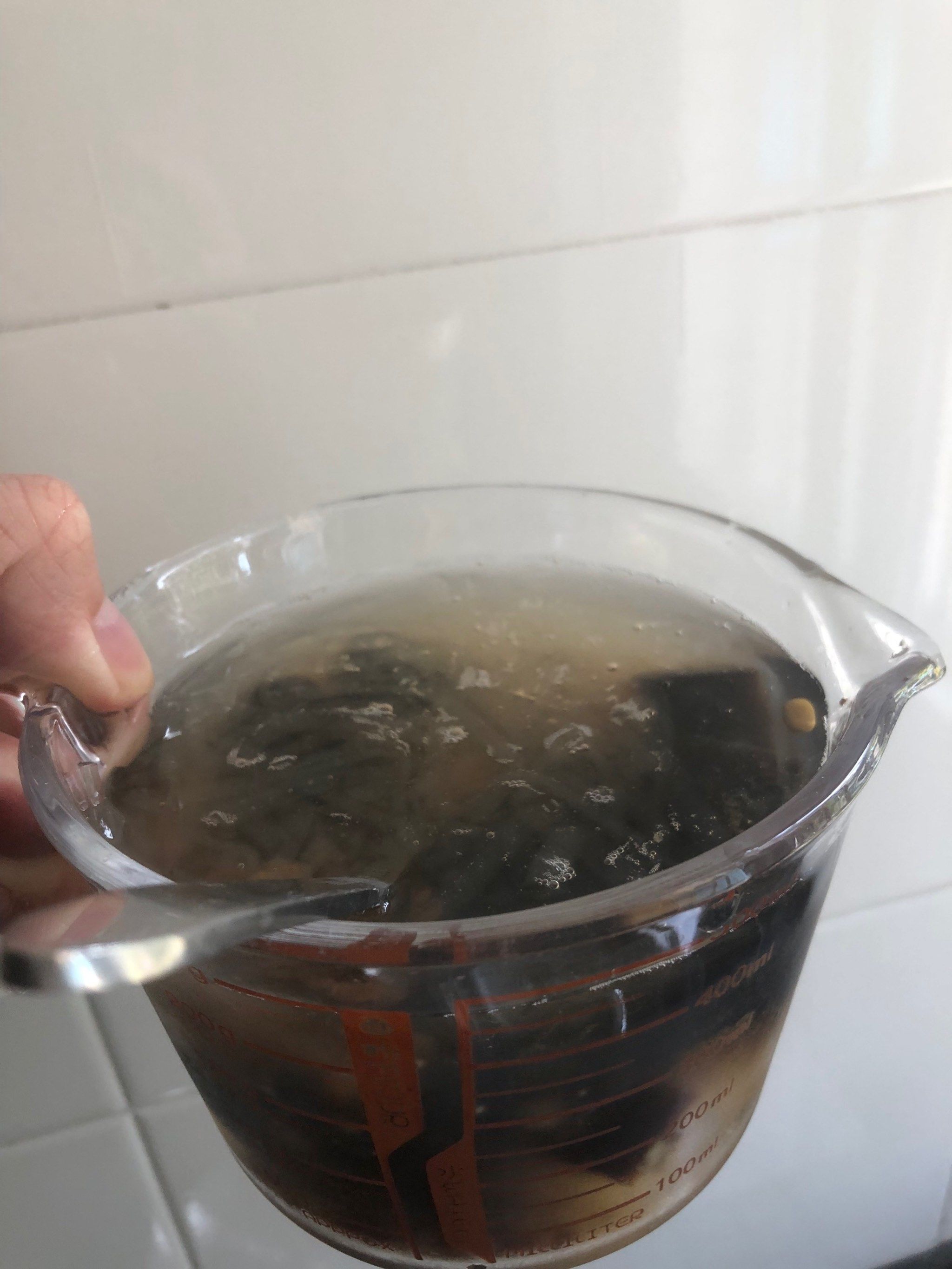 自制石花膏四果汤
