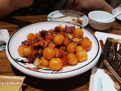 -东来菜馆•手抓海鲜家常菜•海鲜锅贴(鸽子窝店)